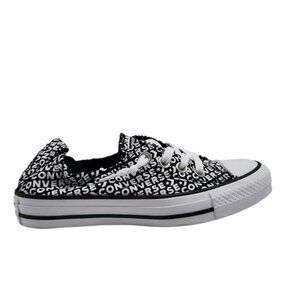Converse All Star Shoreline Womens Logo Sneakers Shoes 565544F Black‎ White Sz 5